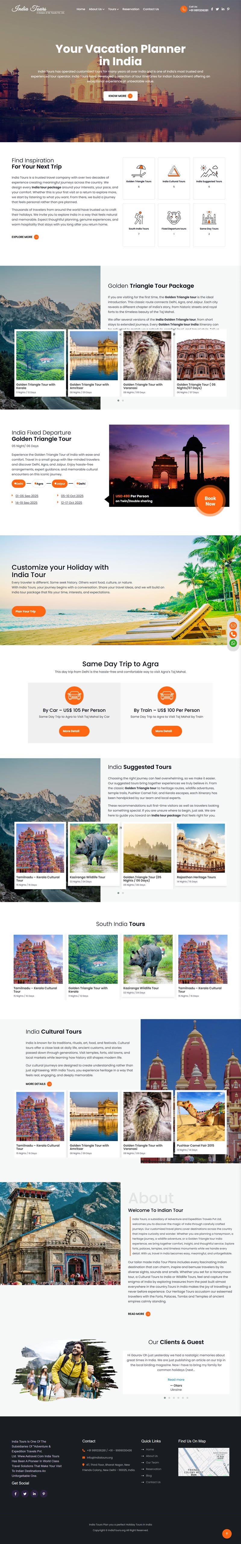 Travel planner website project screenshot